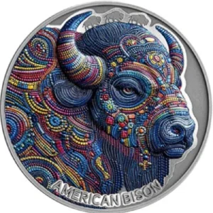 CFA Patterns of World American Bison 2 Oz Silver Coin