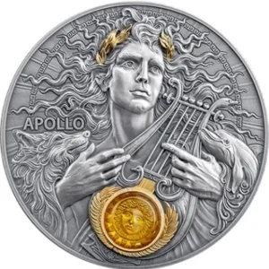Divine Faces Of Suns Apolo 3 Oz Silver Coins