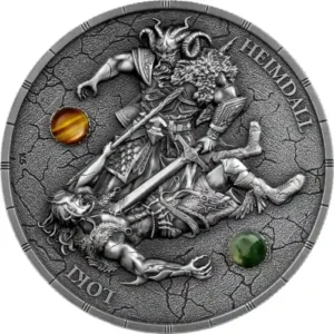 Loki & Heimdall 2 Oz UHR Colorized Silver Coin