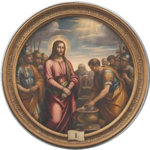 The Fifteen Station Jesus is Condemned to Death 1 Oz Silver Coin