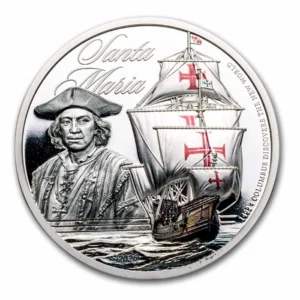 Legends of Seas Santa Maria 1 Oz Silver Proof Coin