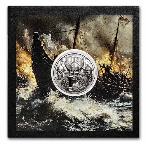 Legends Savage Vikings High Relief 1 Oz Silver Proof Coin - Image 4