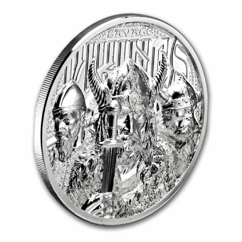 Legends Savage Vikings High Relief 1 Oz Silver Proof Coin - Image 3