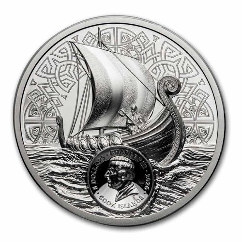 Legends Savage Vikings High Relief 1 Oz Silver Proof Coin - Image 2