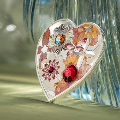 Brilliant Love Blossom 1 Oz Silver Coin - Image 5