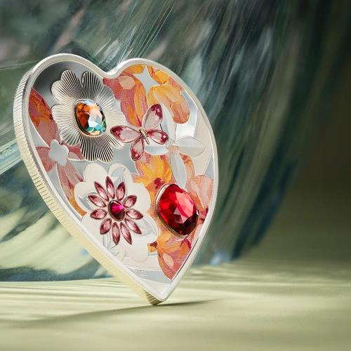 Brilliant Love Blossom 1 Oz Silver Coin - Image 4