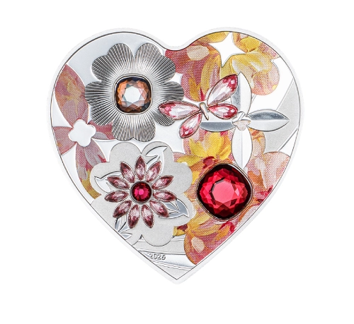 Brilliant Love Blossom 1 Oz Silver Coin