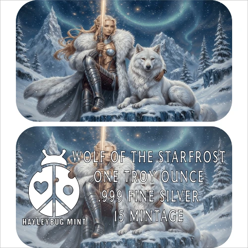 WOLF OF THE STARFROST 1 Oz Silver Coin
