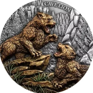 Megafauna Cave Lion 2 OZ UHR Silver Coin
