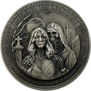 Embrace the Darkness 1 Oz High Relief Silver Coin