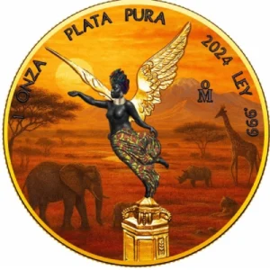 Africa Wild Mama Libertad 1 Oz Colorized Silver Coin