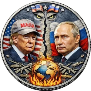 USA vs RUSSIA Trump Putin Global Conflict 1 Oz Copper Round