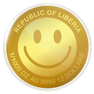 2026 Liberia Smiley 1/1000 oz .9999 Gold Coin