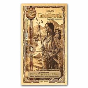 1/2 Idaho Goldback Aurum Gold Foil Note