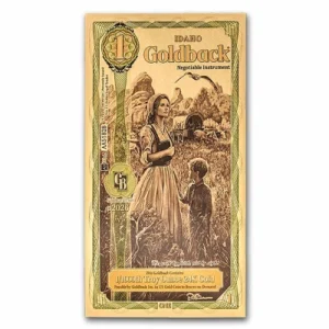 1 Idaho Goldback Aurum Gold Foil Note