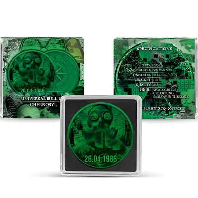 40th Anniversary of Chernobyl 1 Oz Colorized Silver Coin - Image 3