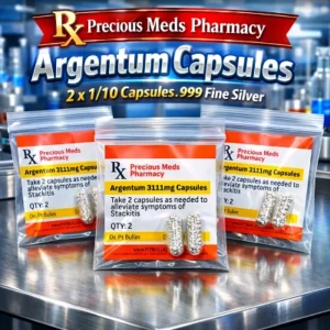Argentum Capsules - 2 Pack Silver Shots 1/10 Oz Each Capsule