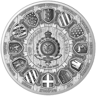 Sir Perceval 1 Oz BU Silver Coin - Image 2