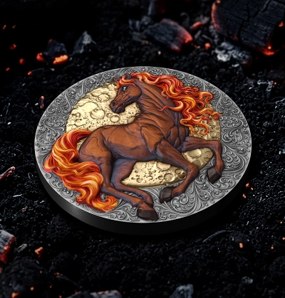 Fire Horse 2 Oz UHR Silver Coin - Image 5