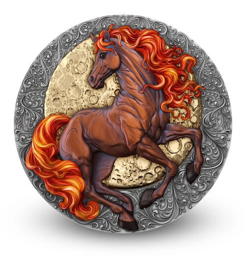 Fire Horse 2 Oz UHR Silver Coin