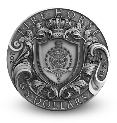 Fire Horse 2 Oz UHR Silver Coin - Image 2