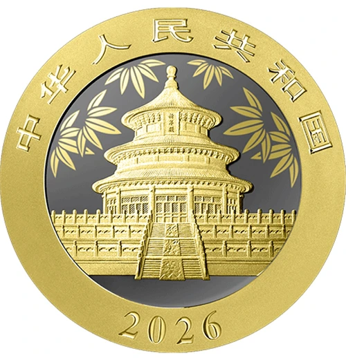 Chinese Panda Golden Ring 30g Silver Coin - Image 2