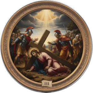 Station III Jesus Falls The First Time 1 Oz Silver Coin