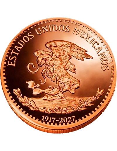 110 Year Anniversary Mexican 20 Pesos 5 Oz Copper Medal