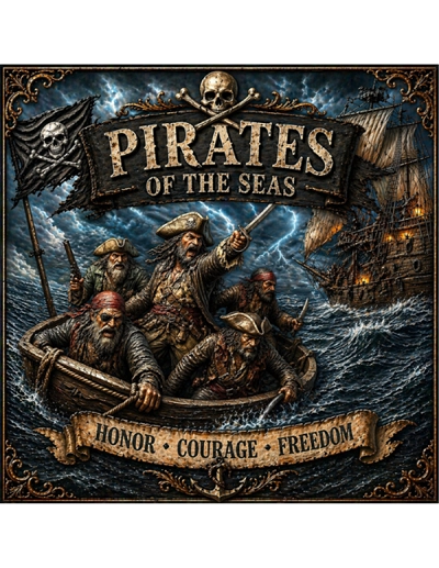 PIRATE 1 Oz Colorized Round Copper Coin - Image 3