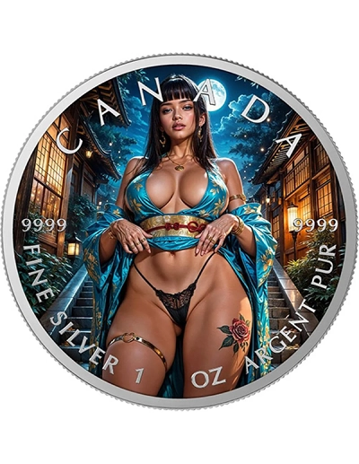 SECRET PASSION 1 Oz Colorized Silver Coin