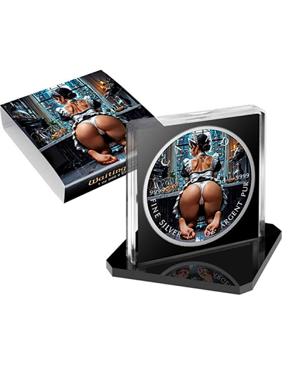 WAITING MAID 1 Oz Colorized Silver Coin - Image 4