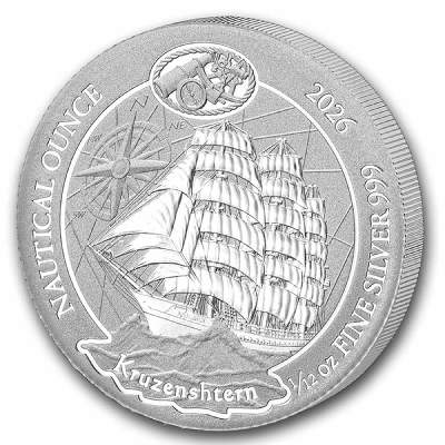 Nautical Ounce Kruzenshtern 1/12 Oz Silver BU