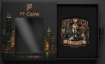 Al Capone Stars of Crime 3 Oz Copper Shaped - Image 2