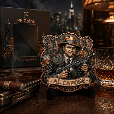 Al Capone Stars of Crime 3 Oz Copper Shaped - Image 4