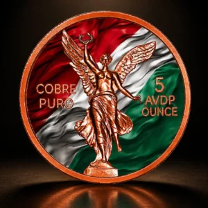 Ember of Mexico 5 oz Gold Gilded Copper Round