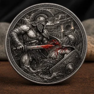 High Relief Gladiator 5 oz Copper Medal