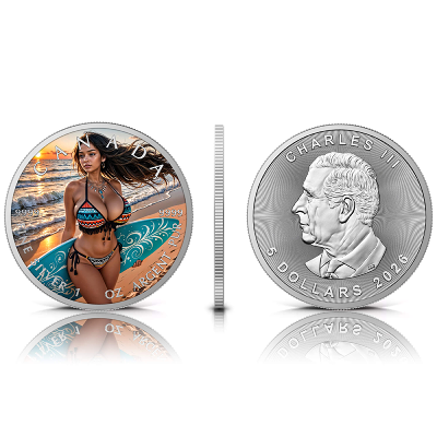Hawaiian Holidays 1 Oz Colorized Silver Coin - Image 3