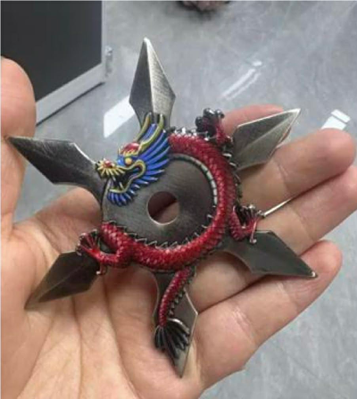 Imperial Red Ninja Star Dragon 2 oz Copper - Image 4