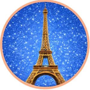 Eiffel Tower Diamond Dust 1 Oz Copper Medal