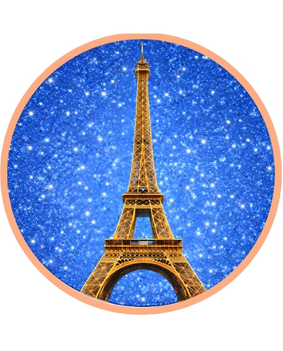 Eiffel Tower Diamond Dust 1 Oz Copper Medal
