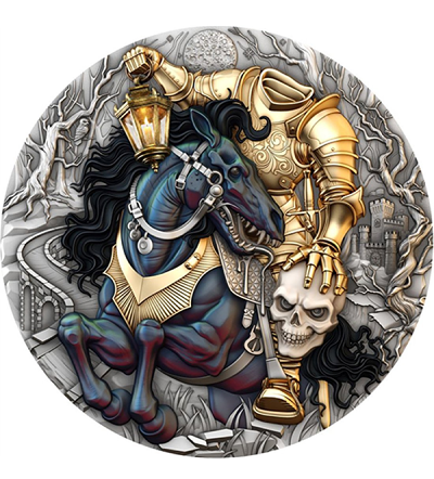 Headless Rider 2 Oz Colorized Silver Coin