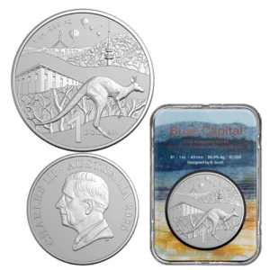 2025 Australia Desert Life Kangaroo Frosted UNC 1 Oz in Slab