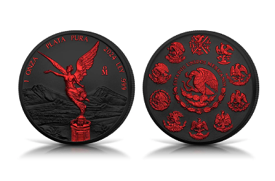 Black Platinum fire 1 Oz Colorized Silver Libertad - Image 3