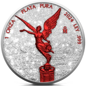 Diamond Dust Fire 1 Oz Colorized Silver Libertad