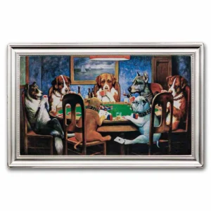 Dogs Playing Poker 1 Oz Silver Coin