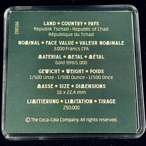 Coca Cola Heritage 1/500 Oz Gold Coin - Image 4