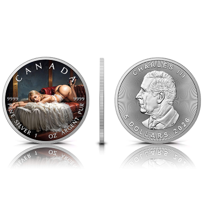 Lustful Sofa 1 Oz Colorized Silver Coin - Image 3