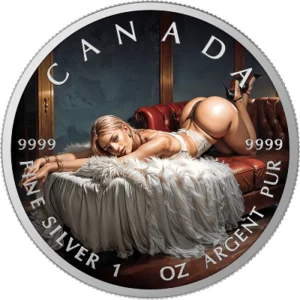 Lustful Sofa 1 Oz Colorized Silver Coin