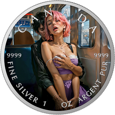 Train Game 1 Oz Colorized Silver Coin