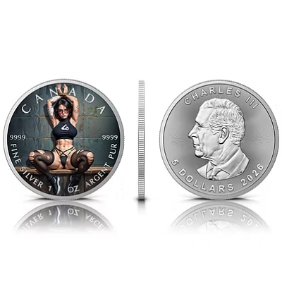 Naughty Arrest Colorized 1 Oz Silver Coin - Image 2